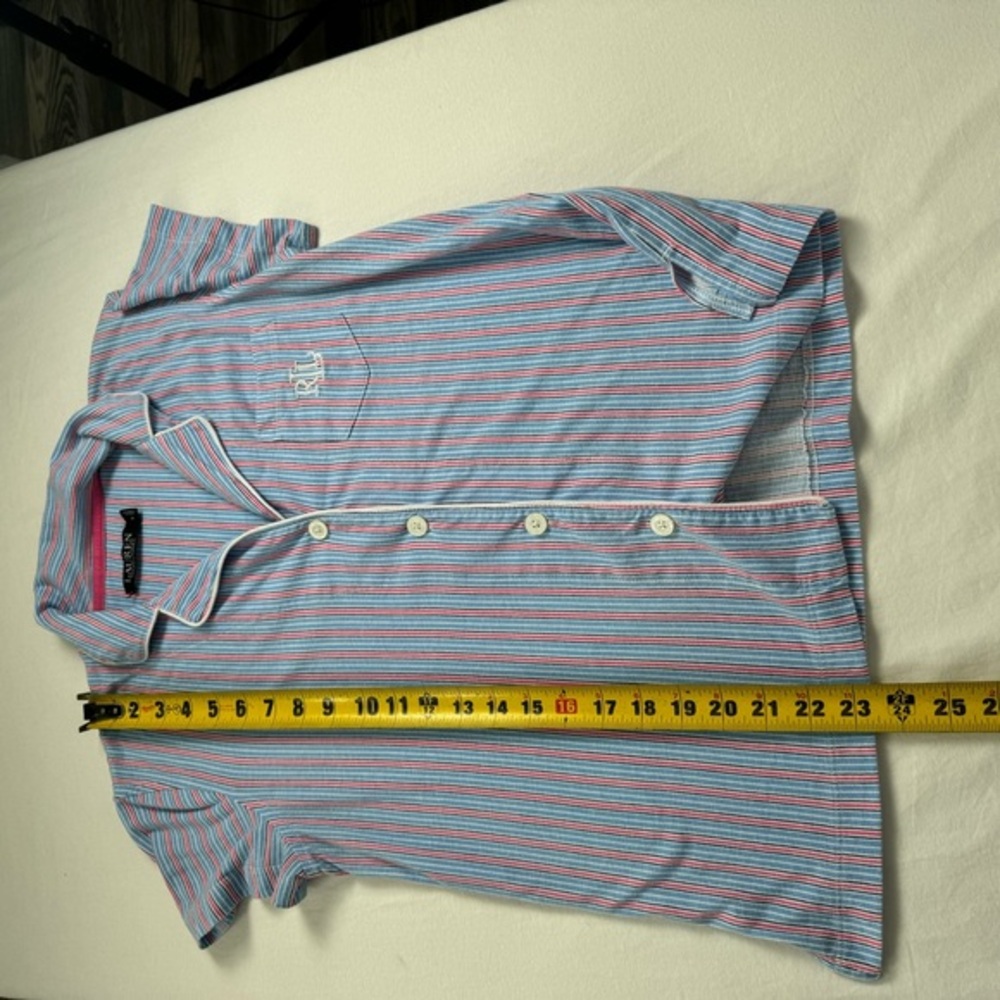 Lauren Ralph Lauren Women's Sleepwear Top, Button up, Blue,‎ Pink Size Small - Picture 9 of 9